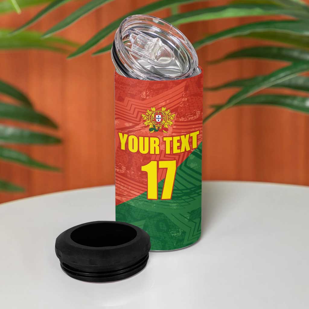 Custom Portugal Football 4 in 1 Can Cooler Tumbler Sporty Style