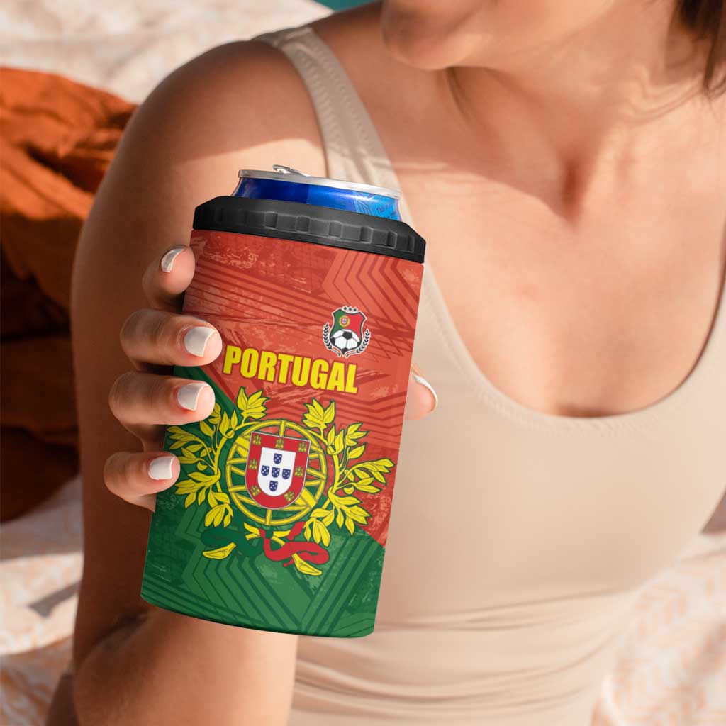 Custom Portugal Football 4 in 1 Can Cooler Tumbler Sporty Style
