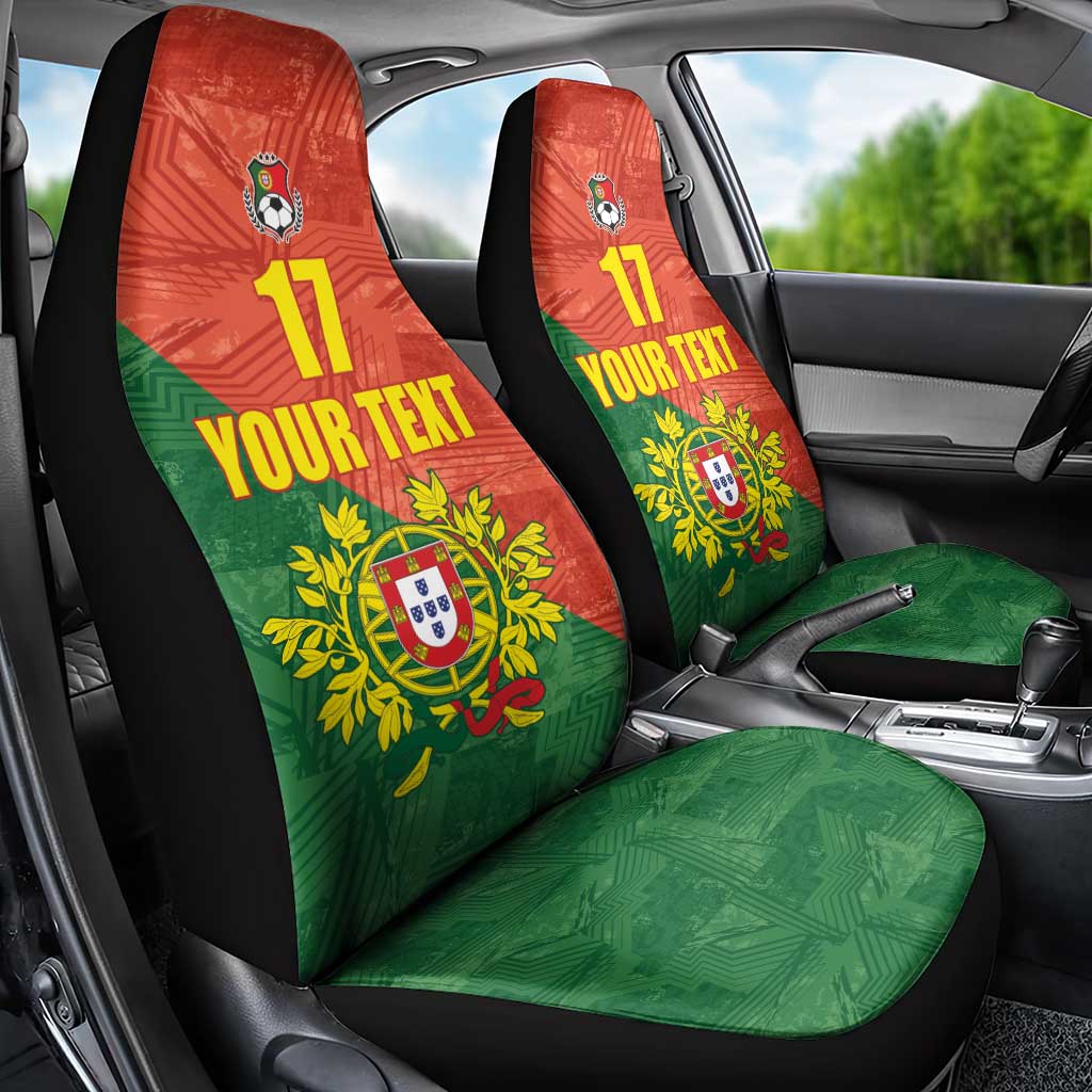 Custom Portugal Football Car Seat Cover Sporty Style
