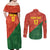 Custom Portugal Football Couples Matching Off Shoulder Maxi Dress and Long Sleeve Button Shirt Sporty Style