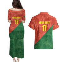 Custom Portugal Football Couples Matching Puletasi and Hawaiian Shirt Sporty Style
