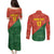 Custom Portugal Football Couples Matching Puletasi and Long Sleeve Button Shirt Sporty Style