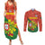 Custom Portugal Football Couples Matching Summer Maxi Dress and Long Sleeve Button Shirt Sporty Style