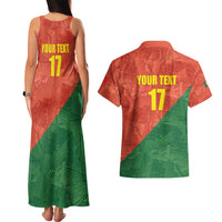 Custom Portugal Football Couples Matching Tank Maxi Dress and Hawaiian Shirt Sporty Style