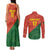 Custom Portugal Football Couples Matching Tank Maxi Dress and Long Sleeve Button Shirt Sporty Style