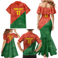 Custom Portugal Football Family Matching Mermaid Dress and Hawaiian Shirt Sporty Style