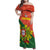 Custom Portugal Football Family Matching Off Shoulder Maxi Dress and Hawaiian Shirt Sporty Style
