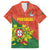 Custom Portugal Football Family Matching Short Sleeve Bodycon Dress and Hawaiian Shirt Sporty Style