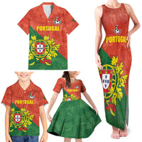 Custom Portugal Football Family Matching Tank Maxi Dress and Hawaiian Shirt Sporty Style