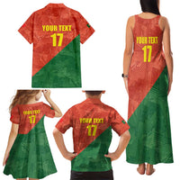 Custom Portugal Football Family Matching Tank Maxi Dress and Hawaiian Shirt Sporty Style