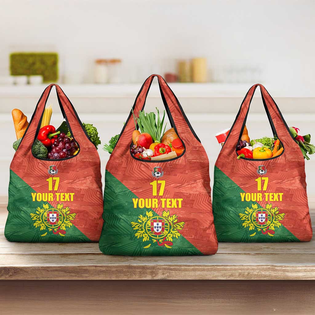 Custom Portugal Football Grocery Bag Sporty Style