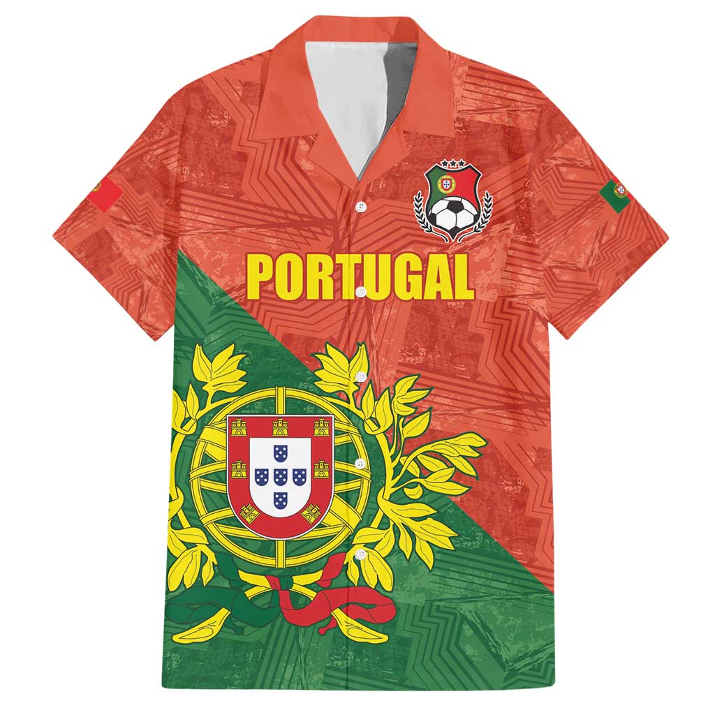 Custom Portugal Football Hawaiian Shirt Sporty Style