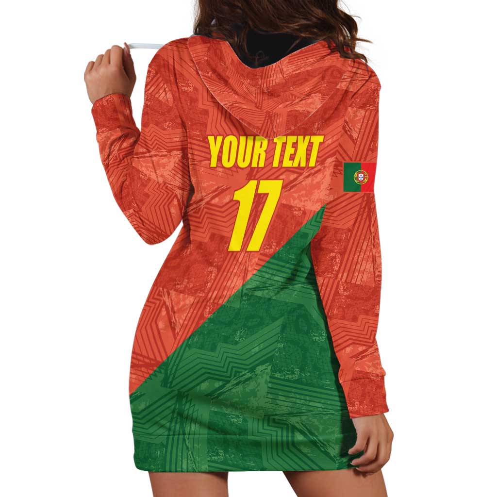 Custom Portugal Football Hoodie Dress Sporty Style