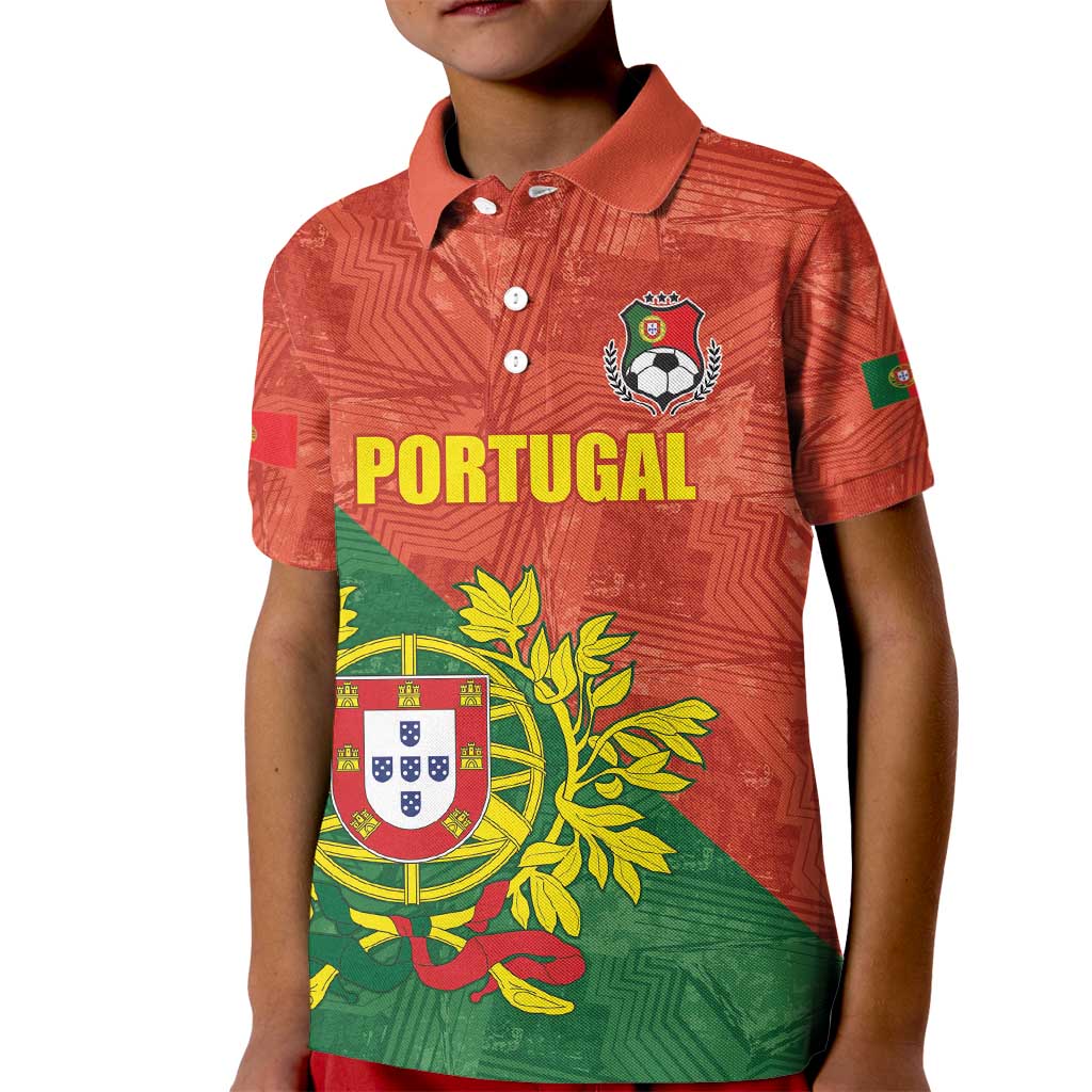 Custom Portugal Football Kid Polo Shirt Sporty Style
