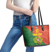Custom Portugal Football Leather Tote Bag Sporty Style