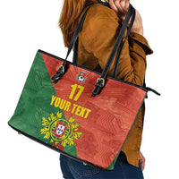 Custom Portugal Football Leather Tote Bag Sporty Style