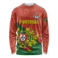 Custom Portugal Football Long Sleeve Shirt Sporty Style