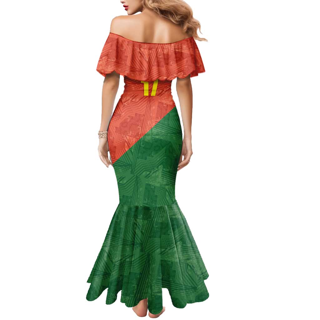 Custom Portugal Football Mermaid Dress Sporty Style