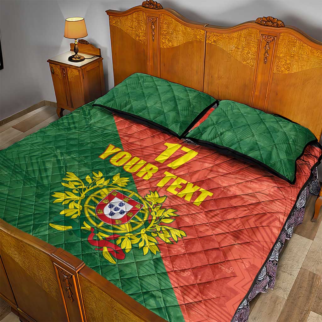 Custom Portugal Football Quilt Bed Set Sporty Style