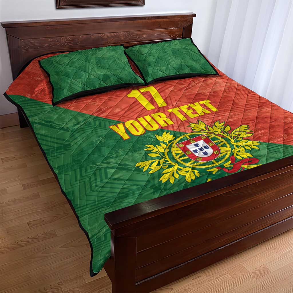 Custom Portugal Football Quilt Bed Set Sporty Style