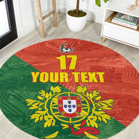 Custom Portugal Football Round Carpet Sporty Style