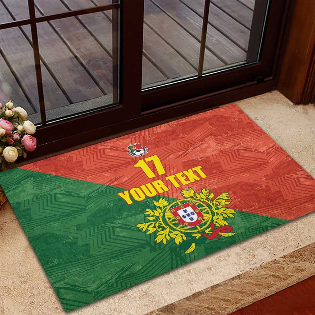 Custom Portugal Football Rubber Doormat Sporty Style
