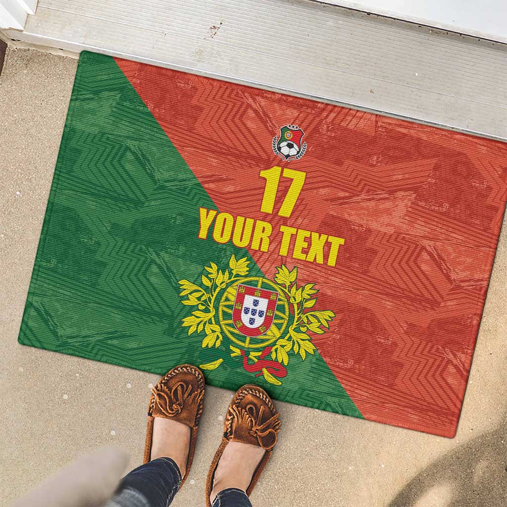 Custom Portugal Football Rubber Doormat Sporty Style