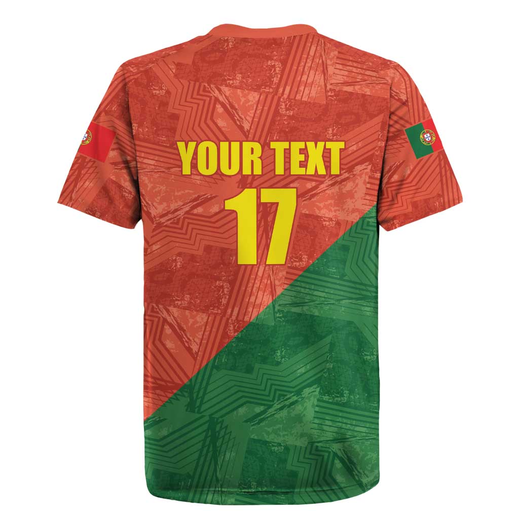 Custom Portugal Football Rugby Jersey Sporty Style
