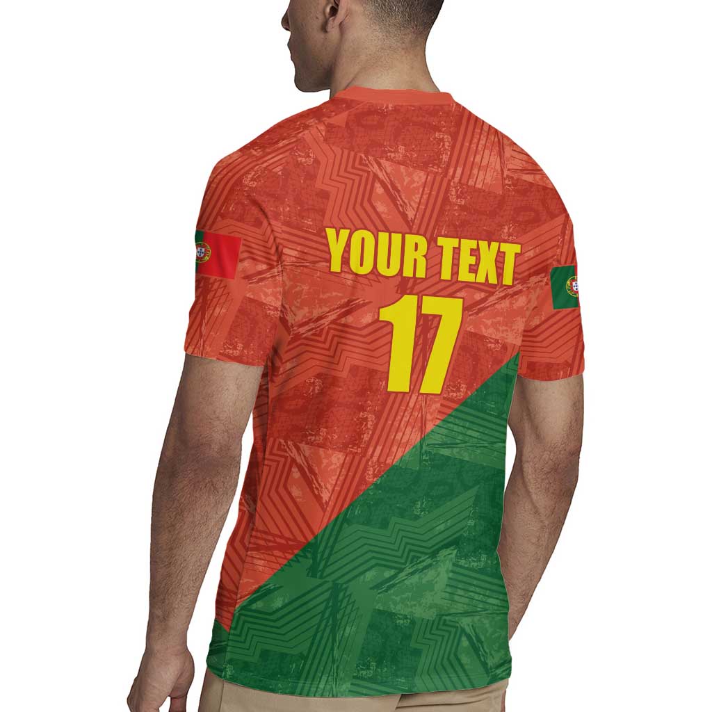 Custom Portugal Football Rugby Jersey Sporty Style
