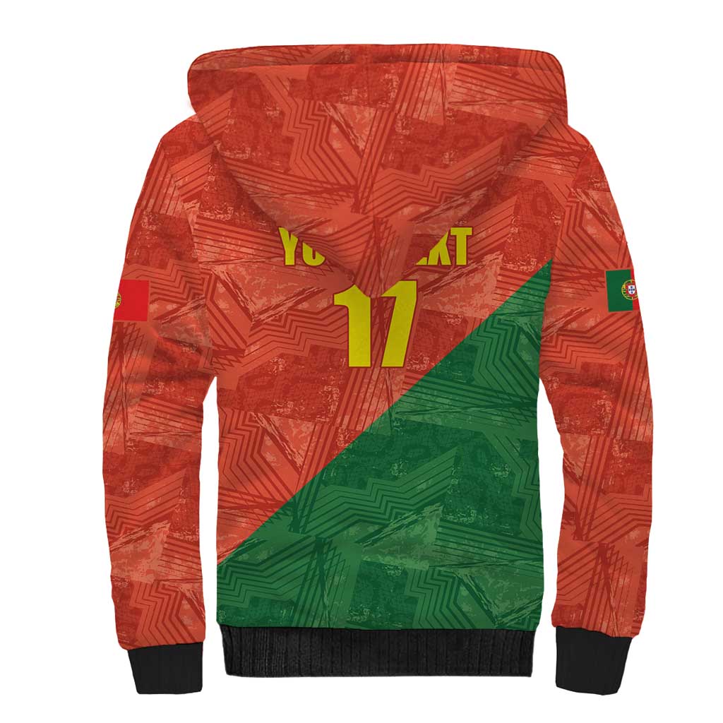 Custom Portugal Football Sherpa Hoodie Sporty Style