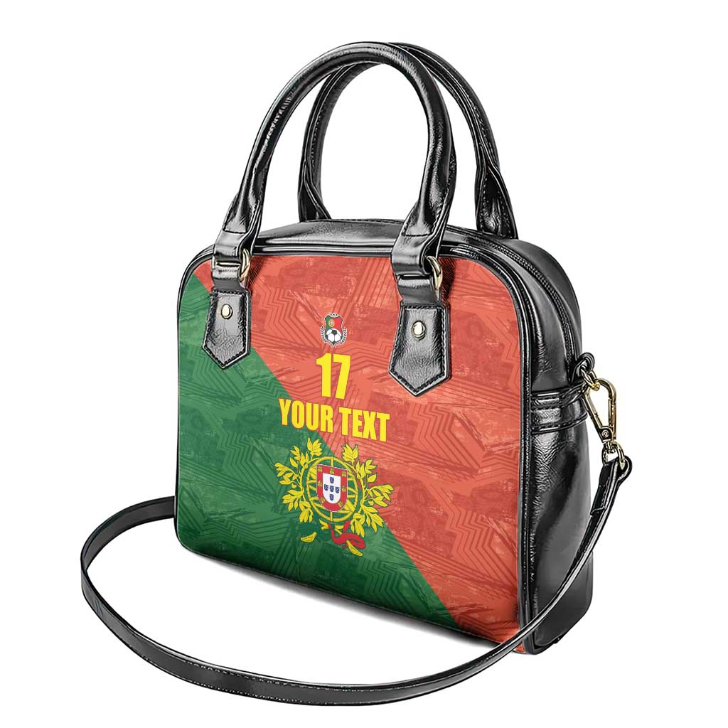Custom Portugal Football Shoulder Handbag Sporty Style