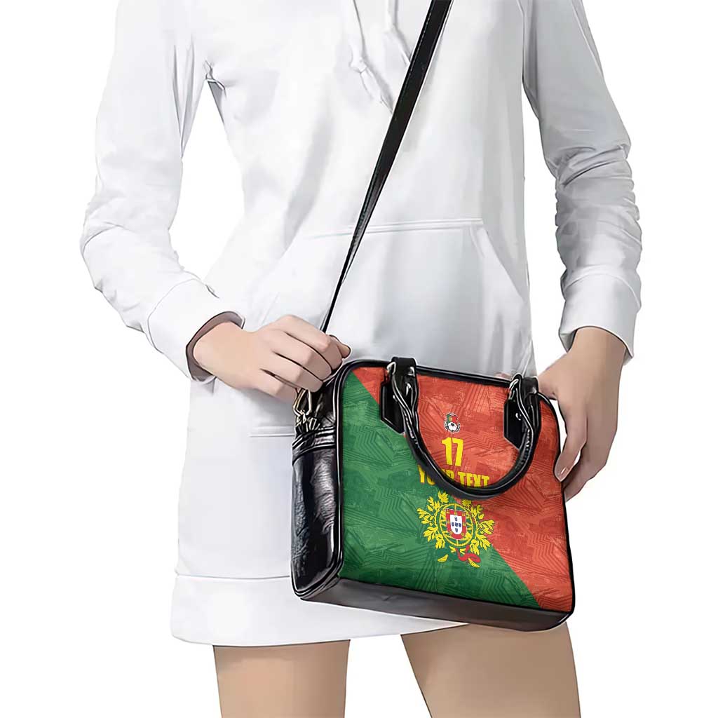 Custom Portugal Football Shoulder Handbag Sporty Style