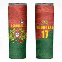 Custom Portugal Football Skinny Tumbler Sporty Style