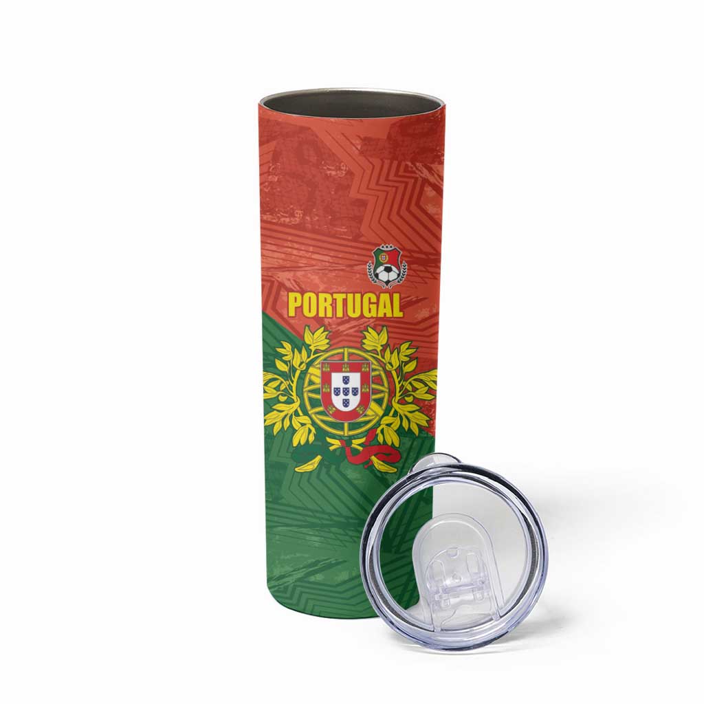 Custom Portugal Football Skinny Tumbler Sporty Style