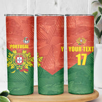 Custom Portugal Football Skinny Tumbler Sporty Style
