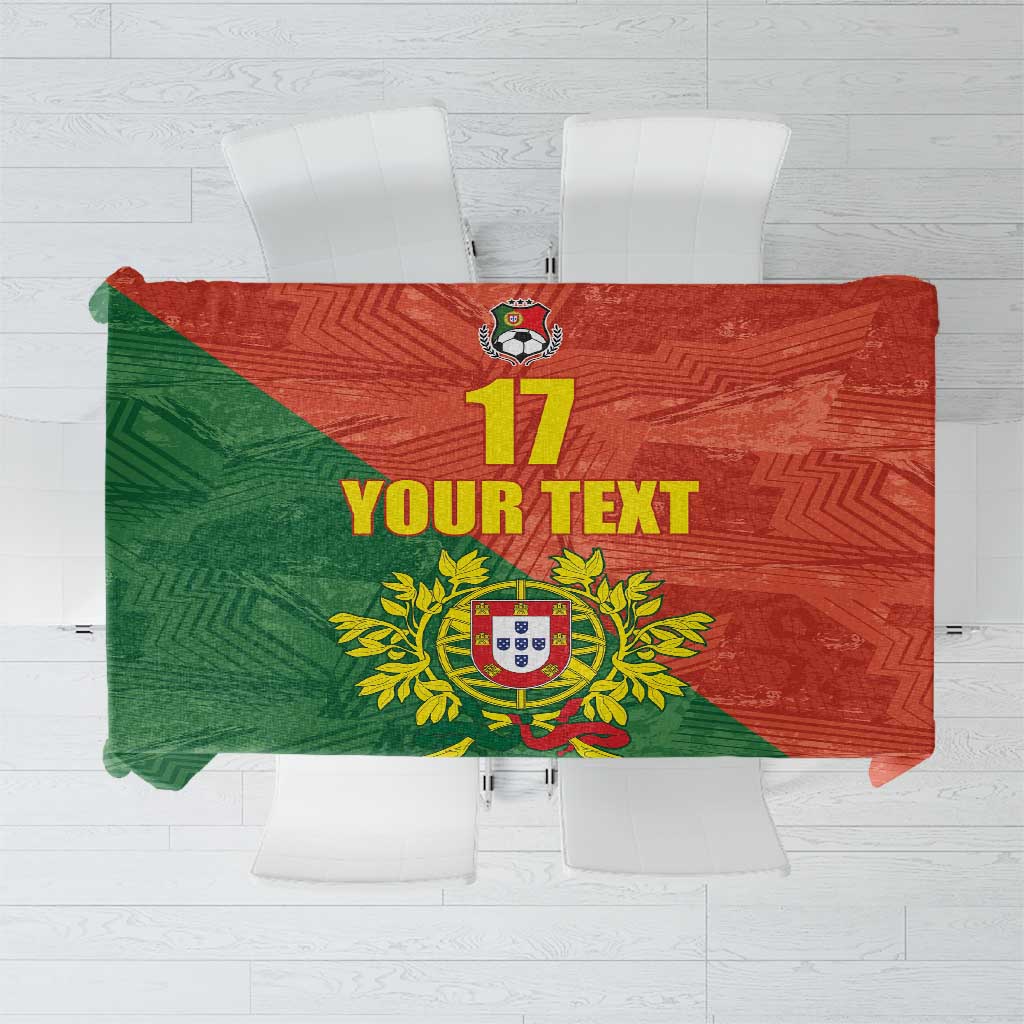 Custom Portugal Football Tablecloth Sporty Style