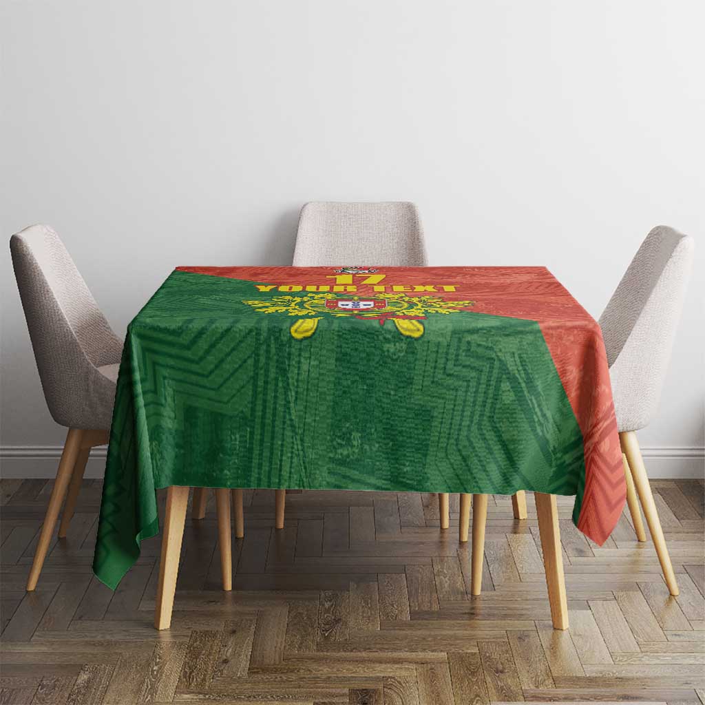Custom Portugal Football Tablecloth Sporty Style