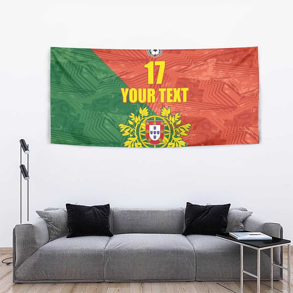 Custom Portugal Football Tapestry Sporty Style