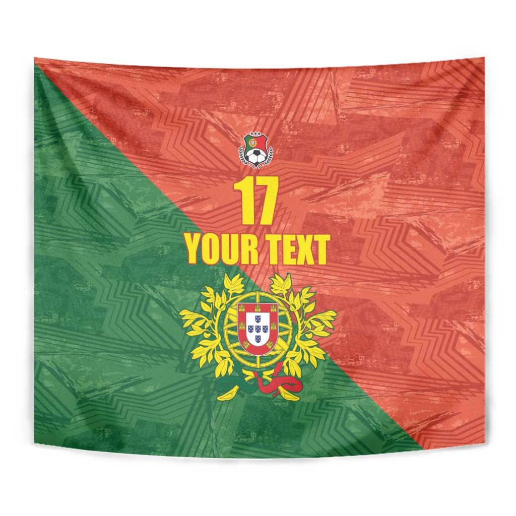 Custom Portugal Football Tapestry Sporty Style