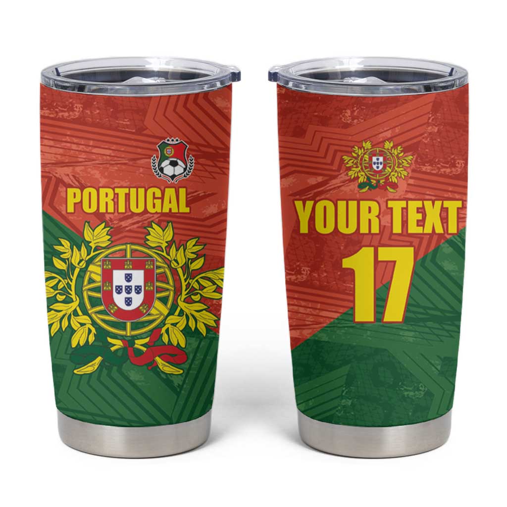 Custom Portugal Football Tumbler Cup Sporty Style