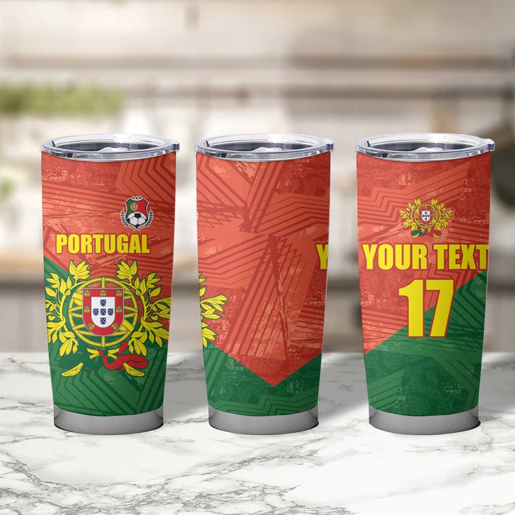 Custom Portugal Football Tumbler Cup Sporty Style