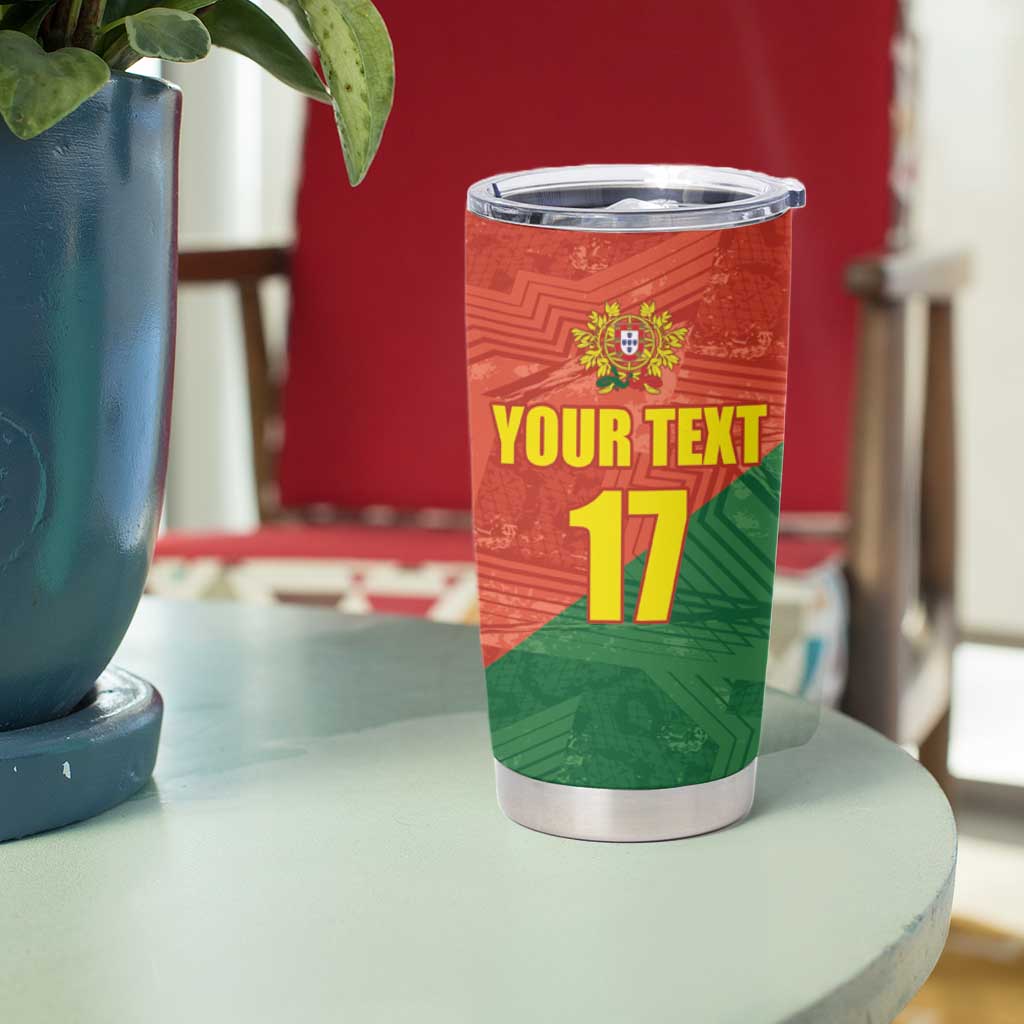 Custom Portugal Football Tumbler Cup Sporty Style