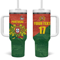 Custom Portugal Football Tumbler With Handle Sporty Style