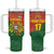 Custom Portugal Football Tumbler With Handle Sporty Style