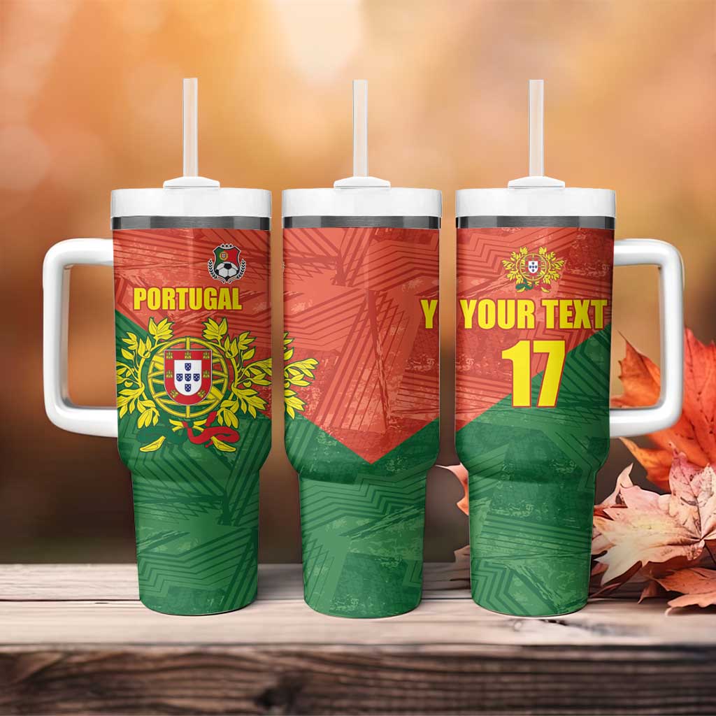 Custom Portugal Football Tumbler With Handle Sporty Style