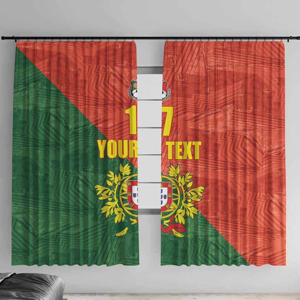 Custom Portugal Football Window Curtain Sporty Style