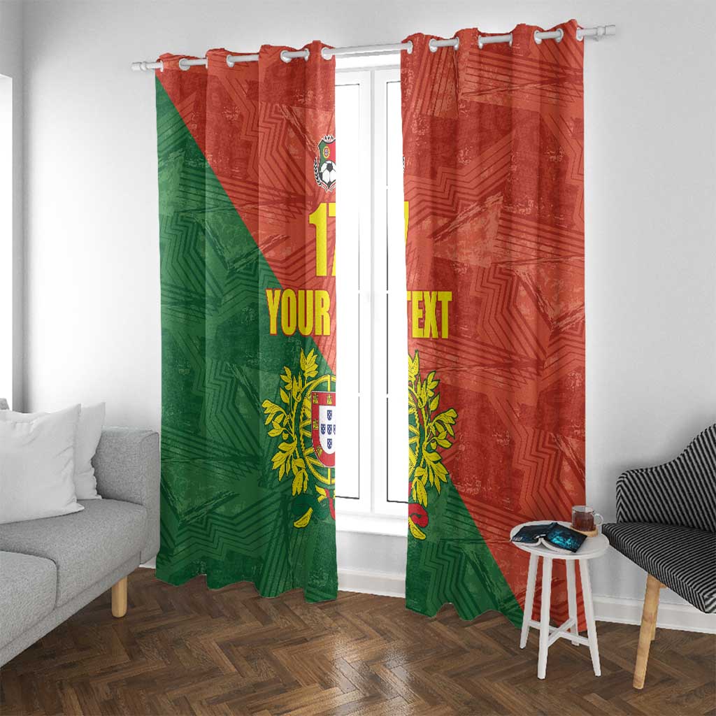 Custom Portugal Football Window Curtain Sporty Style