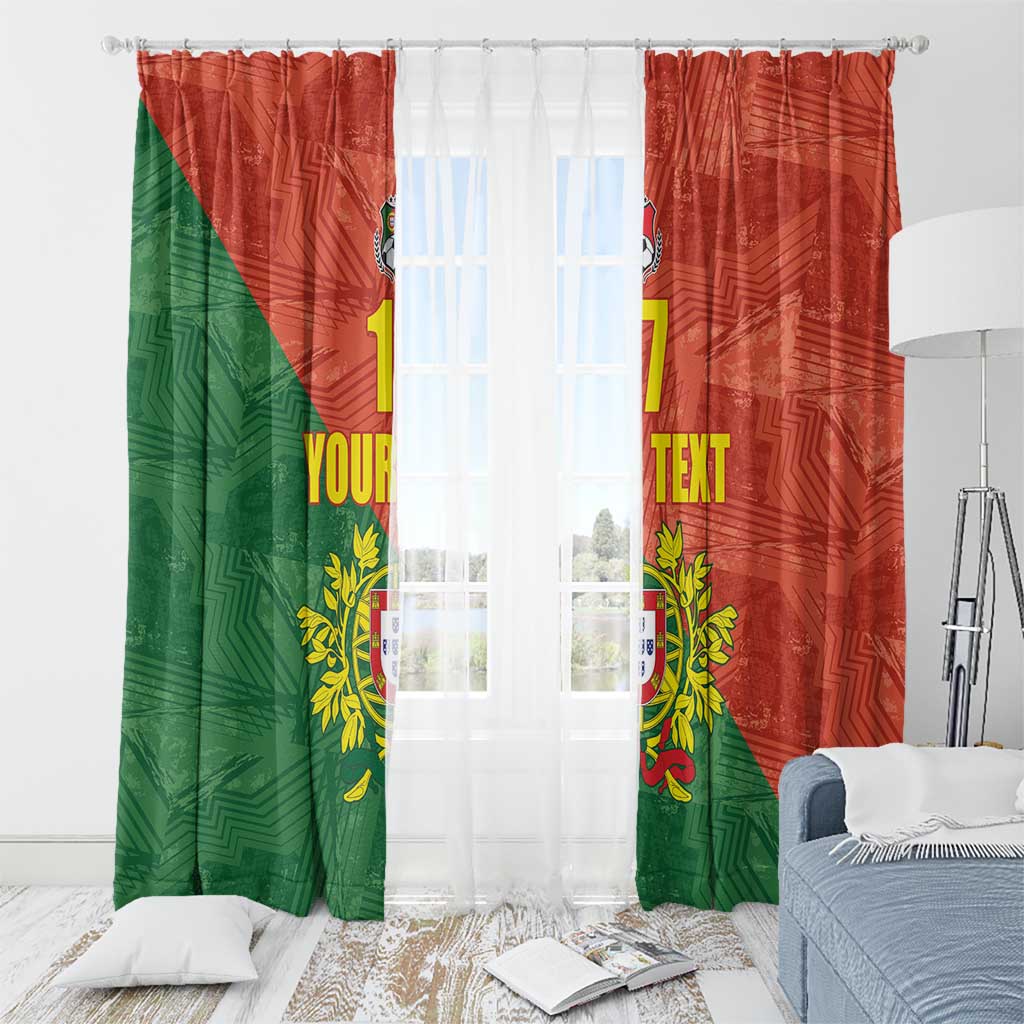 Custom Portugal Football Window Curtain Sporty Style