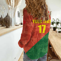 Custom Portugal Football Women Casual Shirt Sporty Style