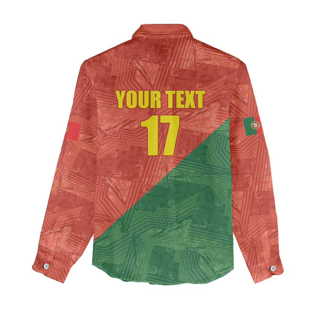 Custom Portugal Football Women Casual Shirt Sporty Style